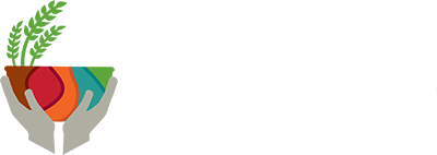 Just Food Community Farm logo RGB White