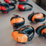 Ear defenders Ear protecting headphones on a table at an adaptive concert